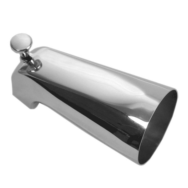 Danco Tub Spout with Front Diverter, Metal, Chrome Plated, For 12 in IPS Threaded Connection 88052